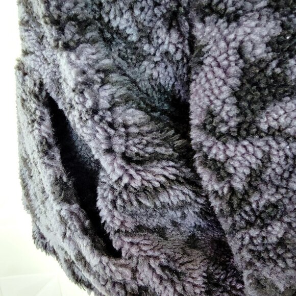 Lululemon Women Black Scuba Oversized Fleece Funnel Neck Jacquard Pullover Sz M - Picture 6 of 9